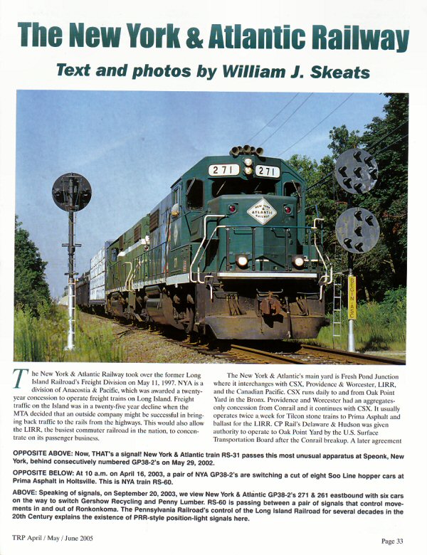 NYA – New York & Atlantic Railway – Anacostia Rail Holdings