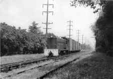 450 with westbound local freight working Garden-Mitchel Secondary (Mitchel Field) at Washington St., Garden City, NY on July 29, 1953_George. E. Votava_MikeBoland.jpg (105285 bytes)