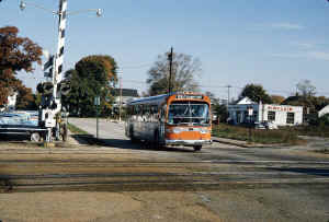LIRR Road 'n Rail Bus 372 Bound for S'hampton at John St-Amityville (View N) - 10-64 (Keller).jpg (136052 bytes)
