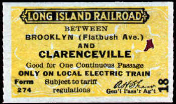 Ticket-Flatbush Ave., Bklyn to Clarenceville - Pre 11-01-39 (Keller).jpg (71795 bytes)