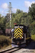 LIRR 200 working freight upstate on the Livonia, Avon & Lakeville, from this past August.jpg (78879 bytes)