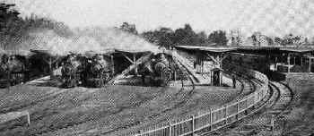 Steam and MU Trains at Sta - Belmont Park-S. of Hempstead Tpke-View E-1905 (Keller).jpg (146477 bytes)