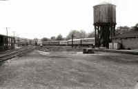 Yard Scene-Trains-Water Tower-Crew Shanty-Oyster Bay-1951.jpg (85947 bytes)