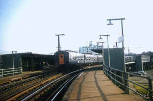 MU Train at Sta-Far Rockaway, Mott Ave-View W-1955 (Edwards-Keller).jpg (77829 bytes)